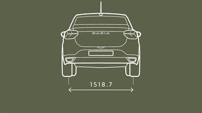 Logan dimensions arrière