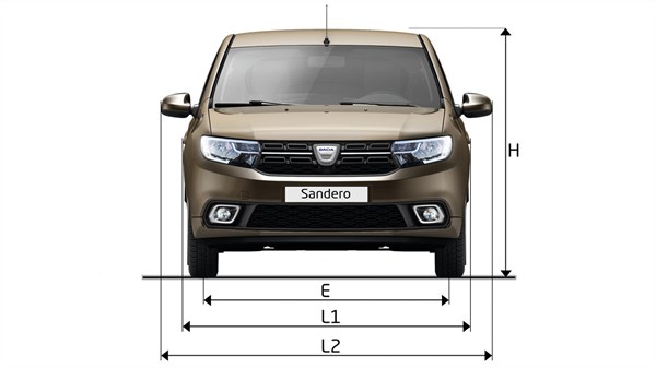 Dacia Sandero dimensions