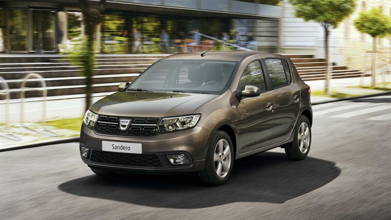 Dacia Sandero vue 3/4 avant gauche